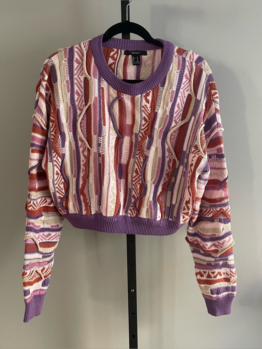 NWT Forever 21 Coogi Inspired Knit Crew Neck Sweater Size Medium